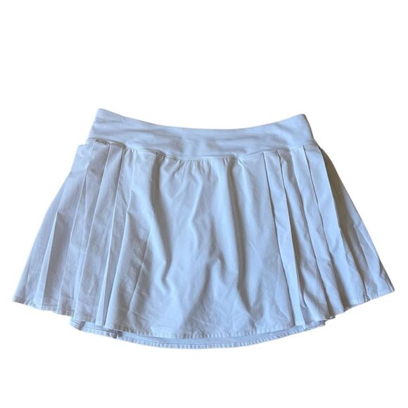 Lululemon Side Pleat High Rise Tennis White Skirt Skort size 10 White Athletic - Picture 4 of 12